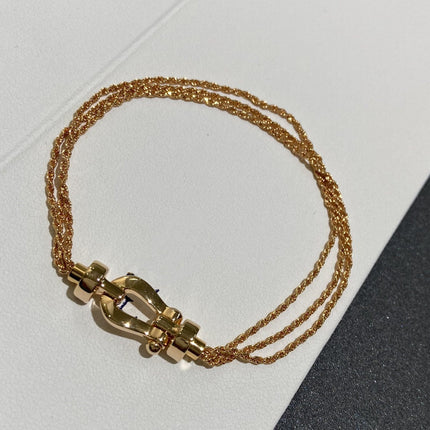 FORCE 10 MULTICHAIN PINK GOLD BRACELET