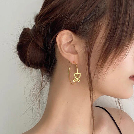 ANAGRAM L HOOP GOLD EARRINGS