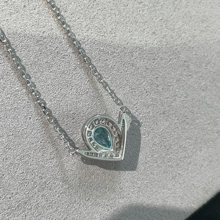 JOSEPHINE BLUE DIAMOND SILVER NECKLACE