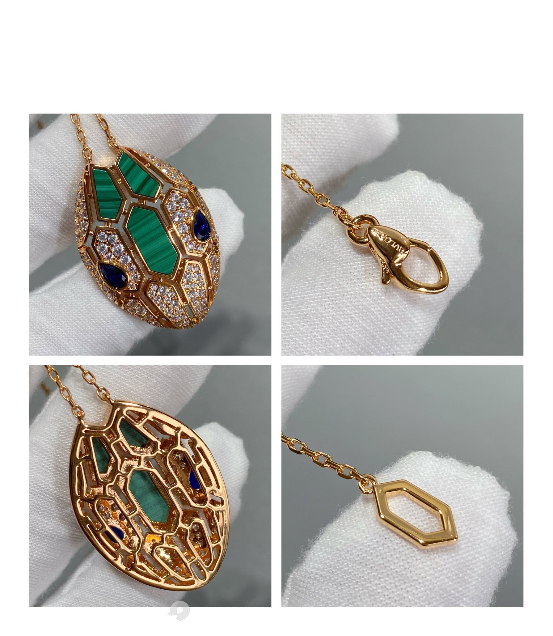 SERPENT PINK GOLD DIAMOND NECKLACE