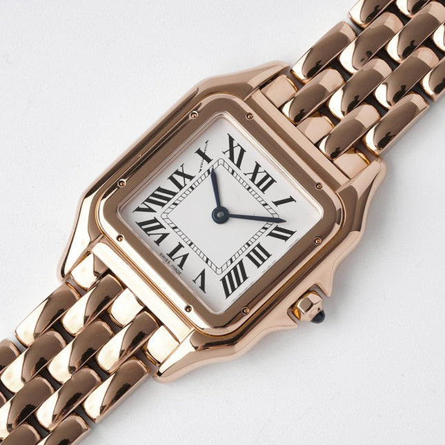 PANTHERE 27MM PINK GOLD WHITE DIAL