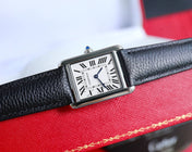 TANK MUST SMALL STEEL LEATHER STRAP WHITE DIAL