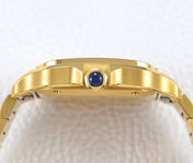 SANTOS LADY 35.1MM AUTOMATIC GOLD DIAMOND BEZEL