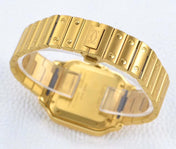 SANTOS LADY 35.1MM AUTOMATIC GOLD DIAMOND BEZEL