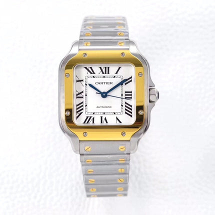 SANTOS LADY 35.1MM AUTOMATIC GOLD STEEL