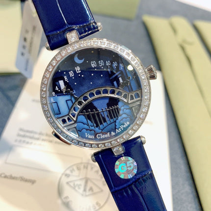 LADY ARPELS LOVER BRIDGE BLUE CROCODILE