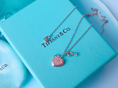 HEART AND KEY SILVER NECKLACE