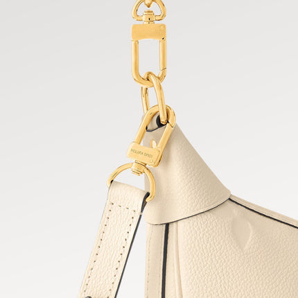 LOOP HOBO 38 CREMEMONOGRAM EMPREINTE LEATHER GOLD HARDWARE