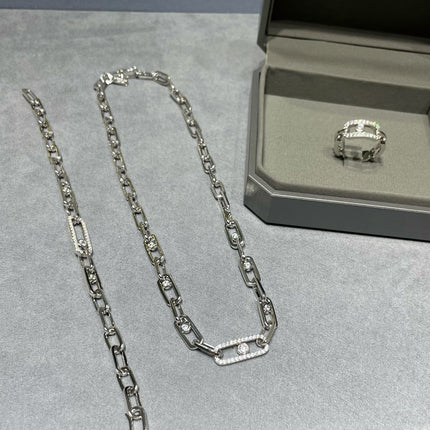 MOVE LINK DIAMOND NECKLACE