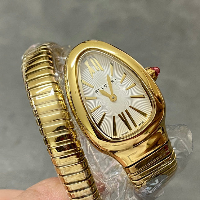 SERPENTI SPIGA GOLD WHITE DIAL