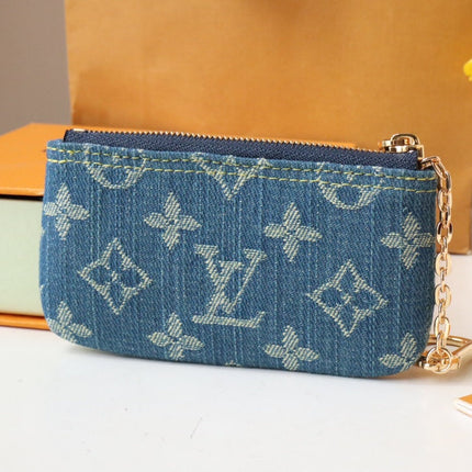 LV POCHETTE CLET DENIM BLEU