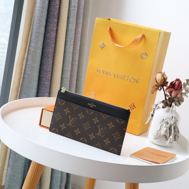 LV SLIM PURSE MONOGRAM CANVAS 20CM