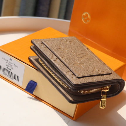 CLEA WALLET 12CM BEIGE MONOGRAM EMPREINTE LEATHER