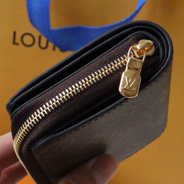 LOU WALLET 11.5CM BROWN MONOGRAM CANVAS