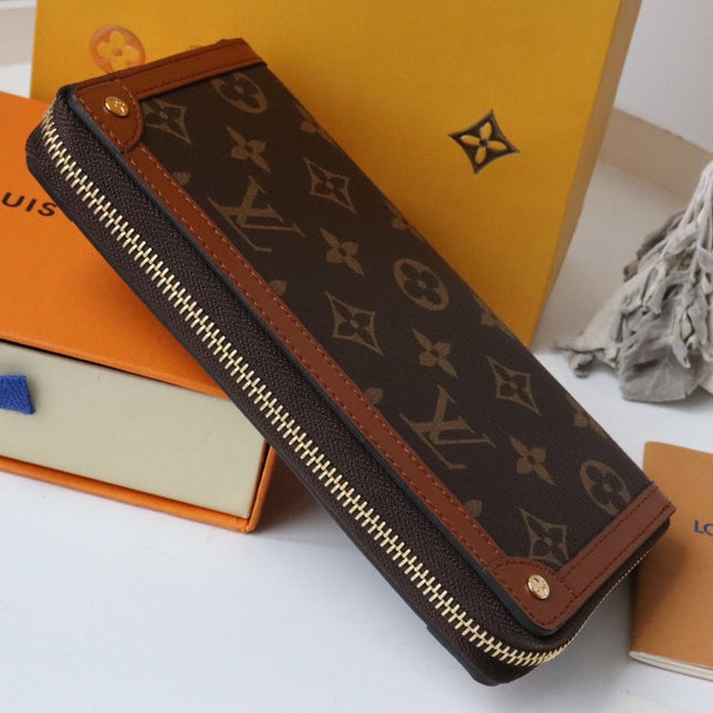 TRUNK ZIPPY WALLET 19.5 BROWN MONOGRAM CANVAS