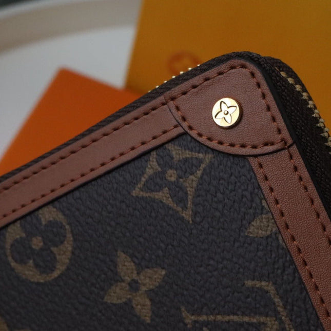 TRUNK ZIPPY WALLET 19.5 BROWN MONOGRAM CANVAS