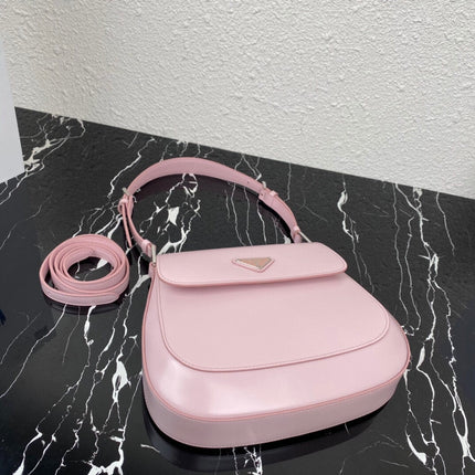 CLEO 24 PINK BRUSHED LEATHER SHOULDER BAG