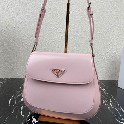 CLEO 24 PINK BRUSHED LEATHER SHOULDER BAG