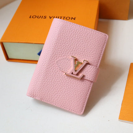 VERTICAL COMPACT WALLET PINK CAPUCINES