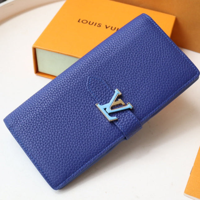 VERTICAL WALLET CAPUCINES BLUE