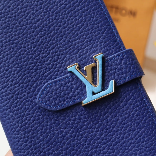 VERTICAL WALLET CAPUCINES BLUE