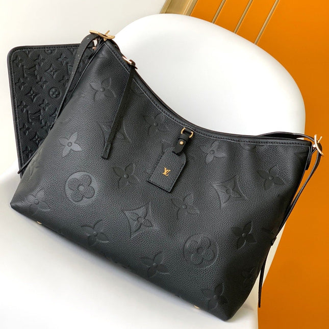 CARRYALL MM 39 BLACK MONOGRAM GRAINED COWHIDE LEATHER