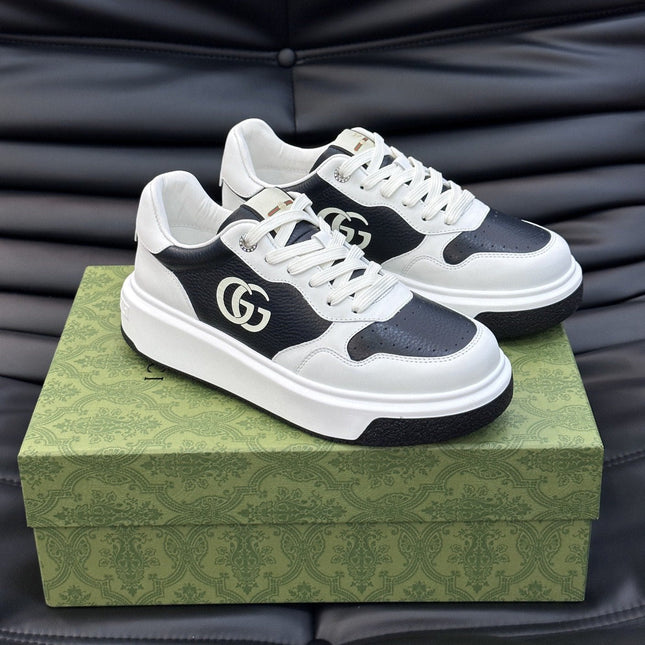 GG SNEAKERS WHITE BLACK LEATHER