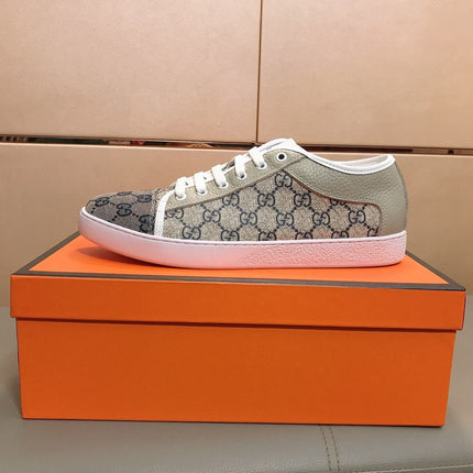 GG ACE GREY LOW-TOP SNEAKERS