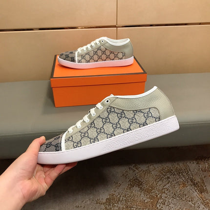 GG ACE GREY LOW-TOP SNEAKERS