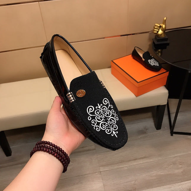 GG CROCODILE BLACK LOAFERS