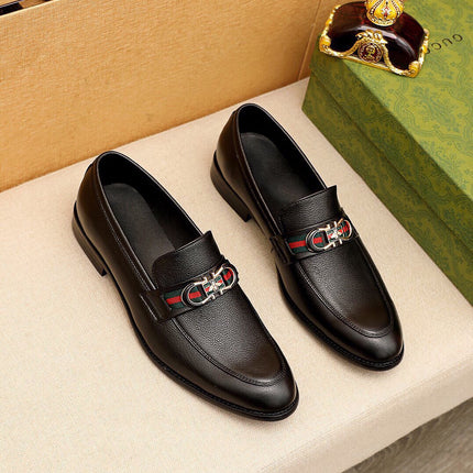 GG LOAFERS MENS MATTE BLACK COWHIDE