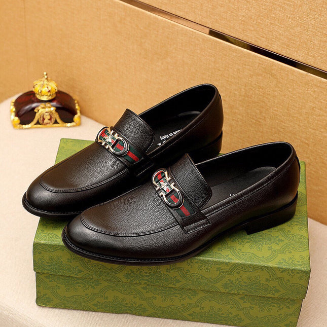 GG LOAFERS MENS MATTE BLACK COWHIDE