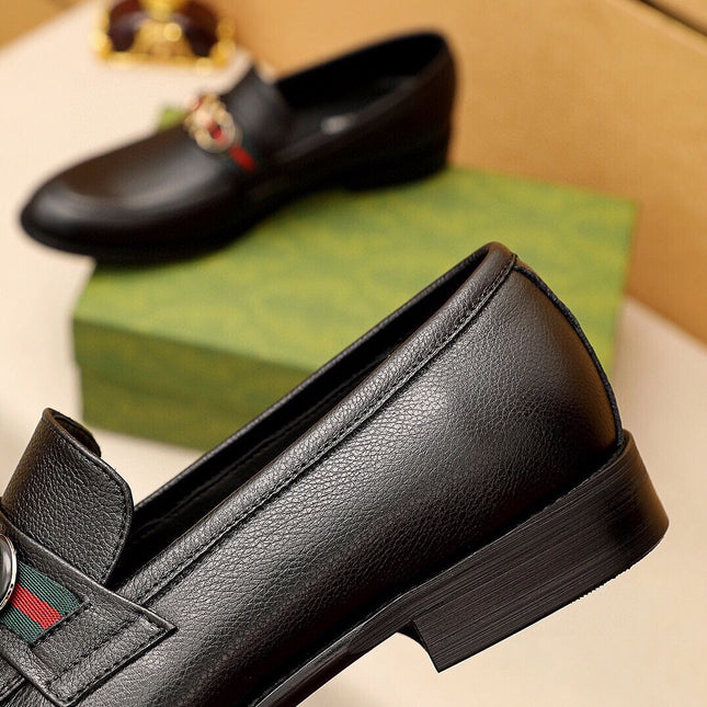 GG LOAFERS MENS MATTE BLACK COWHIDE