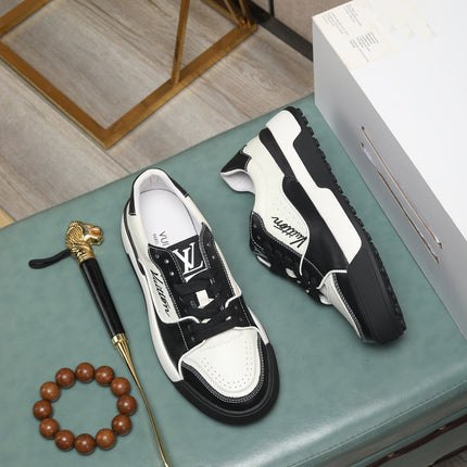 LV TRAINER JEAN SNAEKER WHITE BLACK