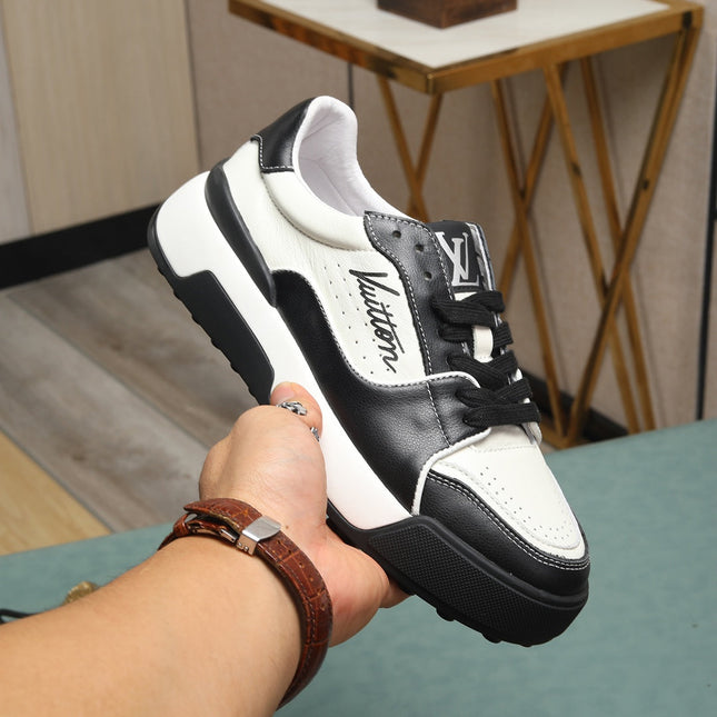 LV TRAINER JEAN SNAEKER WHITE BLACK