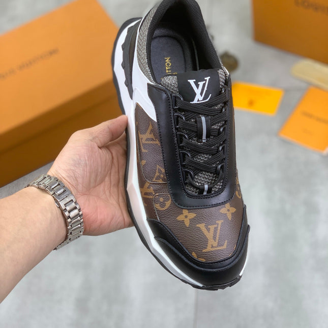 LV MONOGRAM SNEAKER BLACK AND BROWN