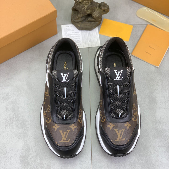 LV MONOGRAM SNEAKER BLACK AND BROWN