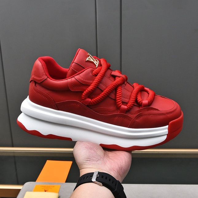 LV SNEAKERS RED LACE-UP