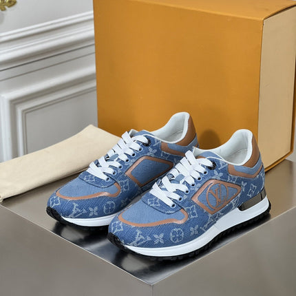 LV RUN AWAY SNEAKER IN BLUE DENIM FABRIC