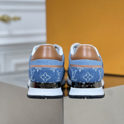 LV RUN AWAY SNEAKER IN BLUE DENIM FABRIC