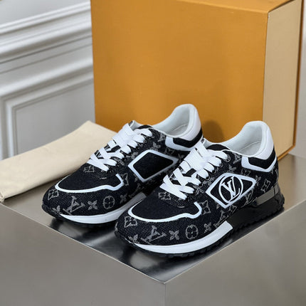 LV RUN AWAY SNEAKER IN BLACK DENIM FABRIC