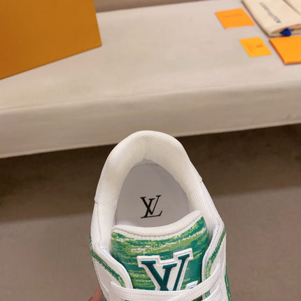 LV TRAINER SNEAKER GREEN WHITE