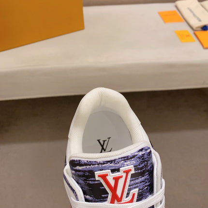 LV TRAINER SNEAKER BLUE WHITE