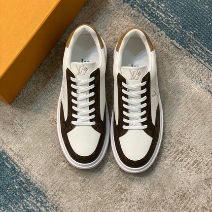 LV BEVERLY SNEAKER WHITE BROWN