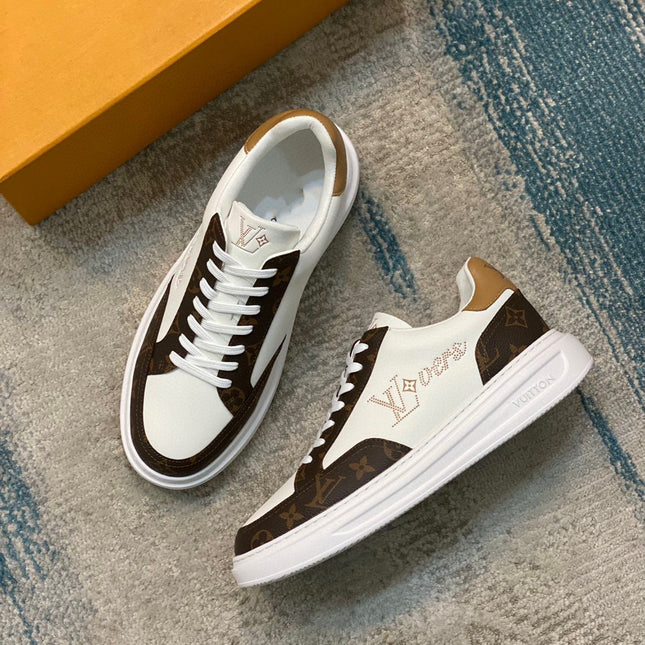 LV BEVERLY SNEAKER WHITE BROWN