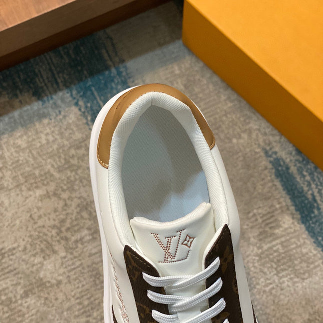 LV BEVERLY SNEAKER WHITE BROWN