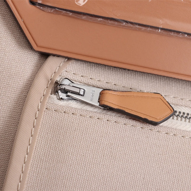 HM HERBAG ZIP 31 APRICOT AND COPPER CANVAS