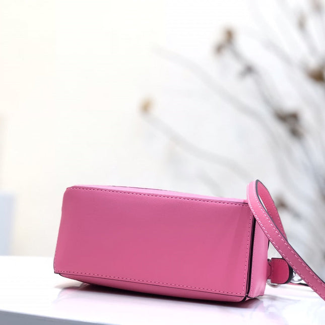 LOE MINI 18 PUZZLE BAG IN DEEP PINK CALFSKIN