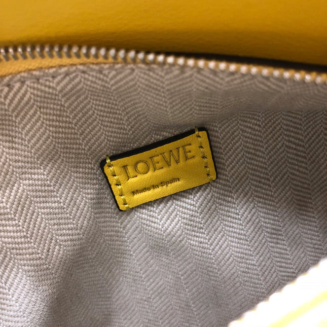 LOE MINI 18 PUZZLE BAG IN YELLOW CALFSKIN