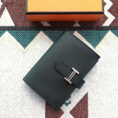 BEARN COMPACT WALLET 12 IN BLACK EPSOM LEATHER